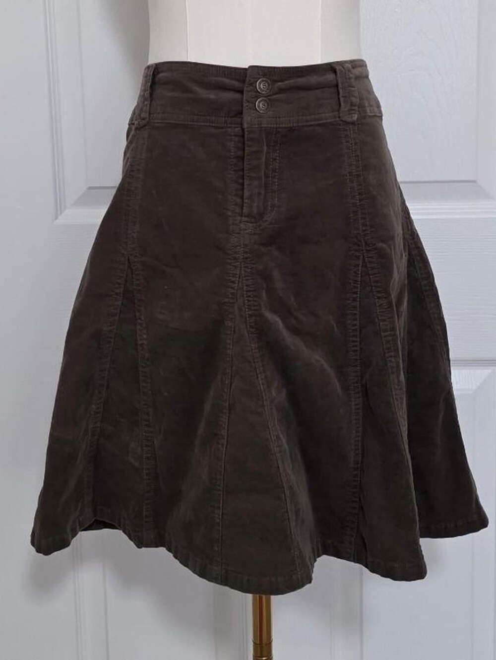 ♡ Brown Corduroy Skirt ♡